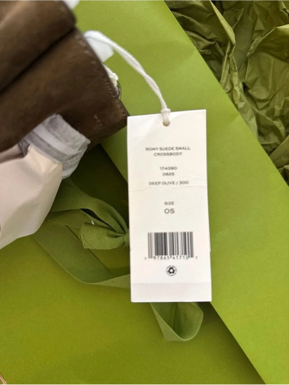 BNWT Tory Burch Romy Olive Suede Mini Shoulder Bag